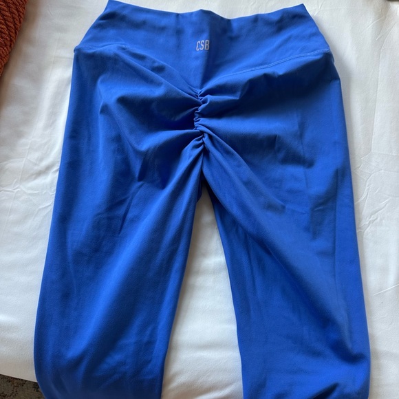 CSB SET - Scrunch Butt leggings & strappy bra - Cobalt / Size XL - Picture 2 of 5